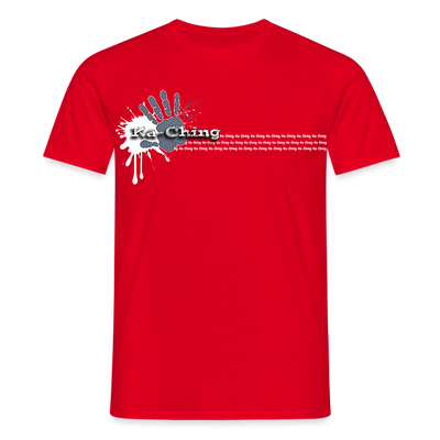 Unisex T-Shirt Ching Silver Logo WH/Dark CHSLR-T-03d - red