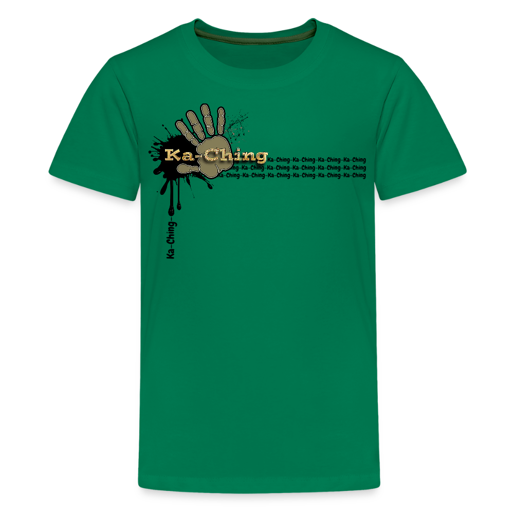 Unisex T-Shirt Ching Gold Logo - kelly green