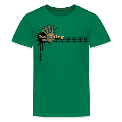 Unisex T-Shirt Ching Gold Logo - kelly green