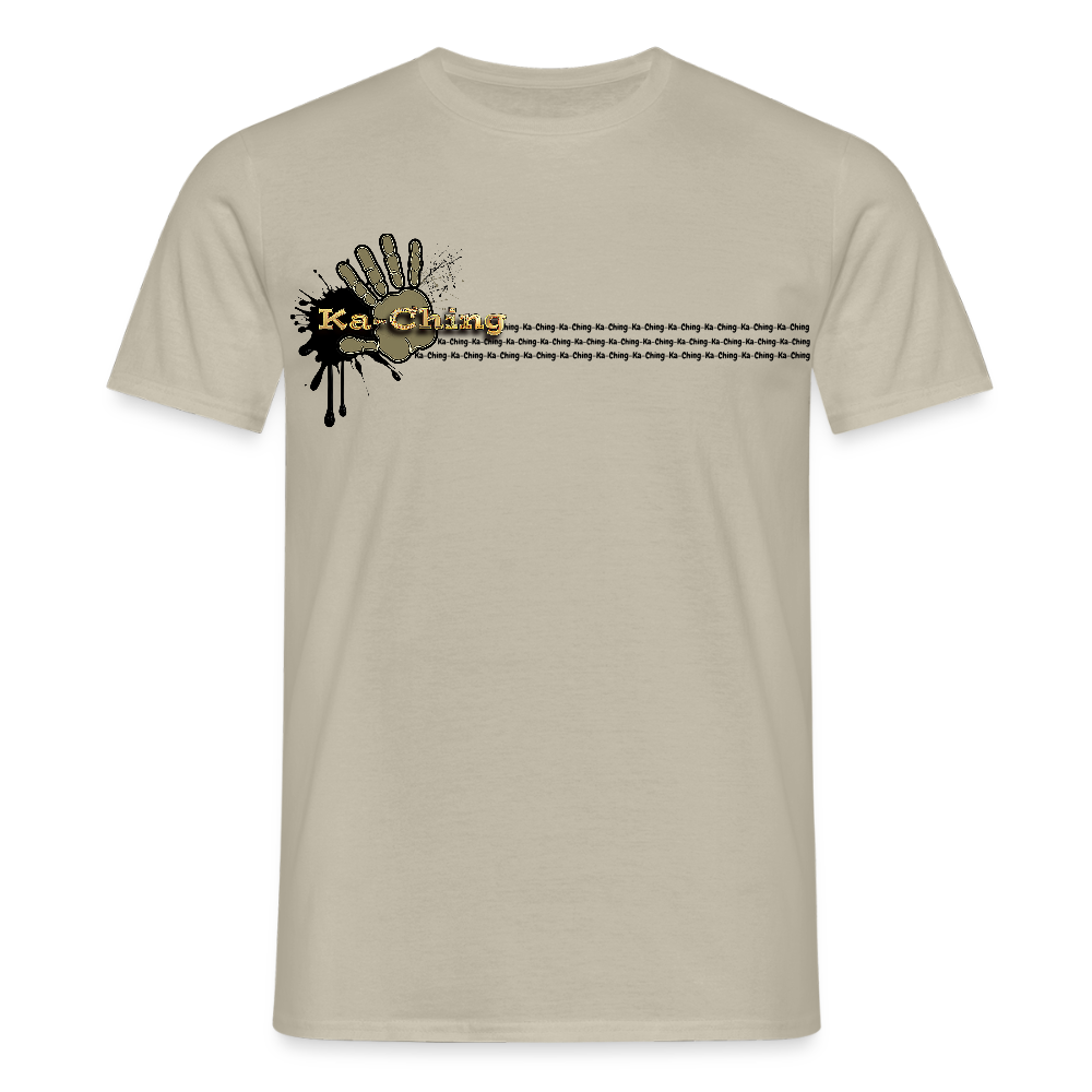 Ka-Ching T-Shirt Ching Gold Logo CHGD-T-02w - sand beige