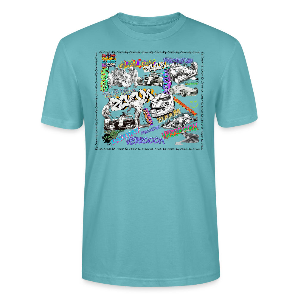 Ka-Ching Motorsports Graffiti T-Shirt - pastel turquoise