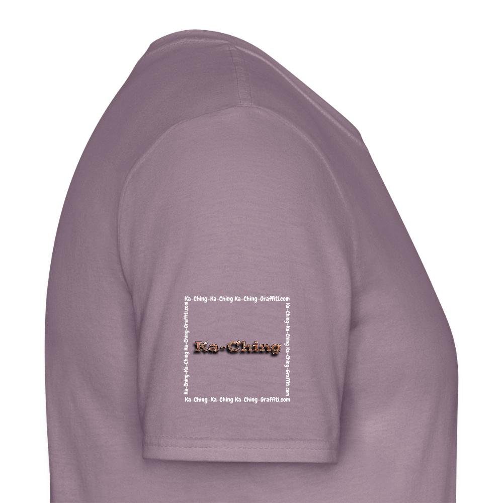 Unisex T-Shirt Ching Bronze Logo WH/Dark CHBR-T-04d - purple-grey 