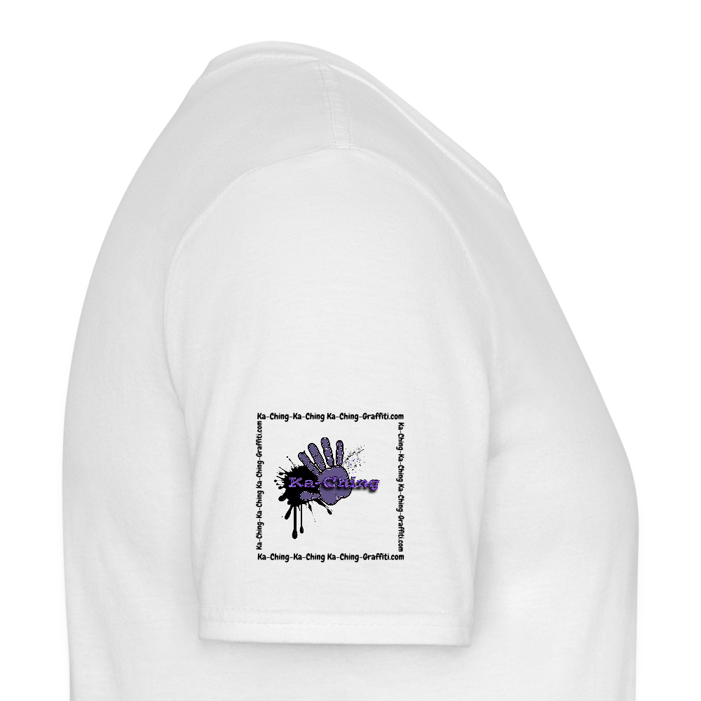 Unisex T-Shirt Ching Purple Logo CHPU-T-06w - white