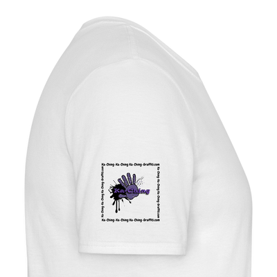 Unisex T-Shirt Ching Purple Logo CHPU-T-06w - white