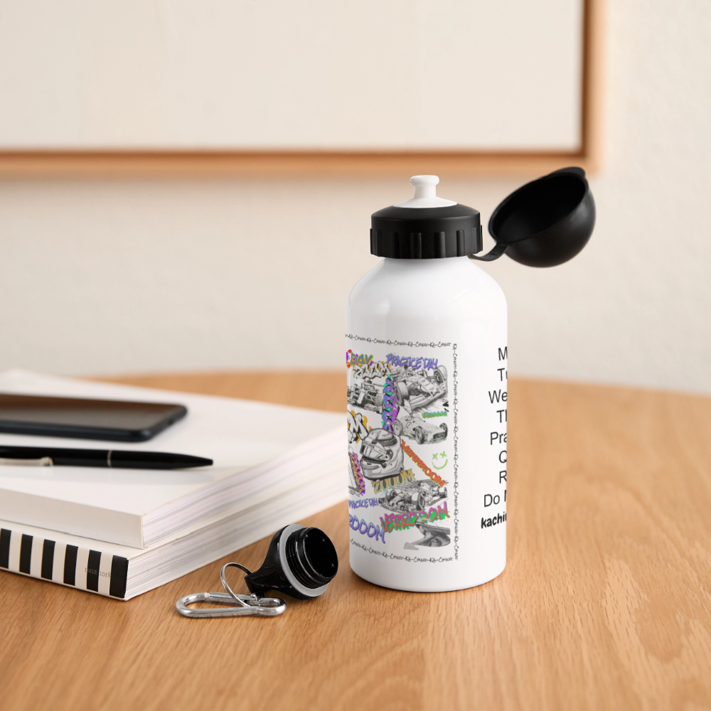 Graffiti  Race Water bottle with attachments - white