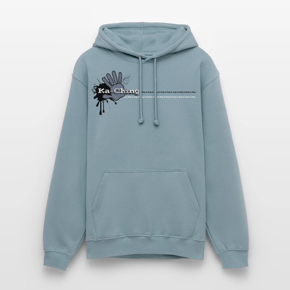 Unisex Hoodie Ching Silver logo - stonewash blue