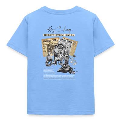 Diamond Range hoax 1872 T-Shirt limited edition dark background - sky blue