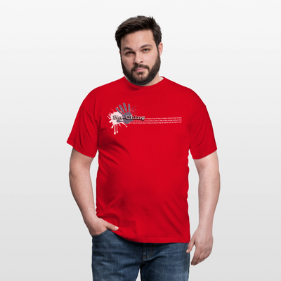 Unisex T-Shirt Ching Silver Logo WH/Dark CHSLR-T-03d - red
