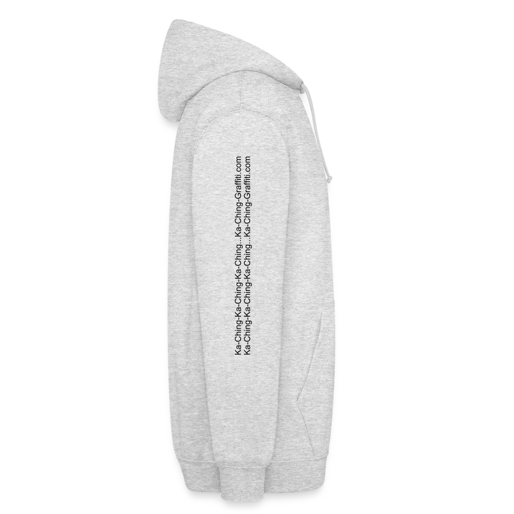 Unisex Hoodie Ching gold purple logo - light heather grey