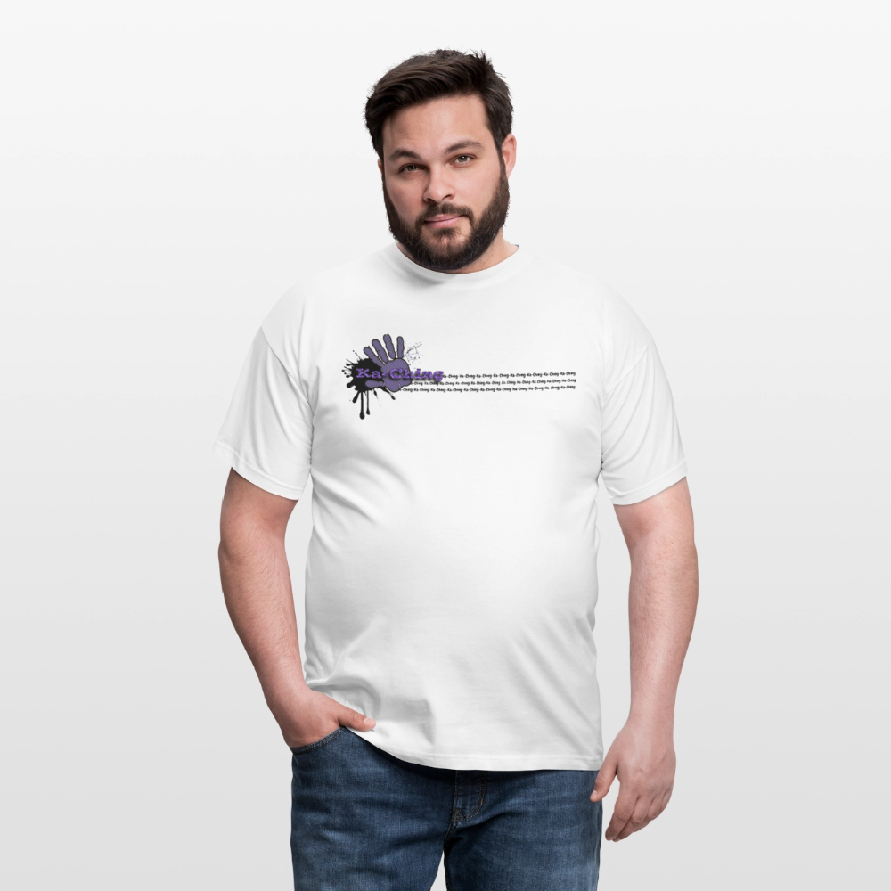 Unisex T-Shirt Ching Purple Logo CHPU-T-06w - white
