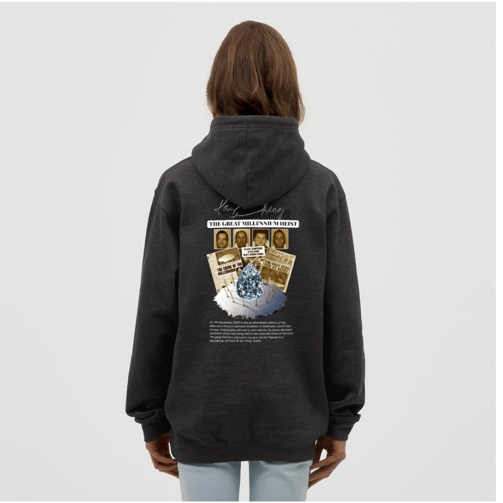Diamond Range Unisex Hoodie limited editions design 1 - charcoal grey
