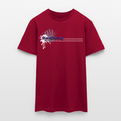 Unisex T-Shirt Ching Purple Logo WH/Dark CHPU-T-06d - brick red