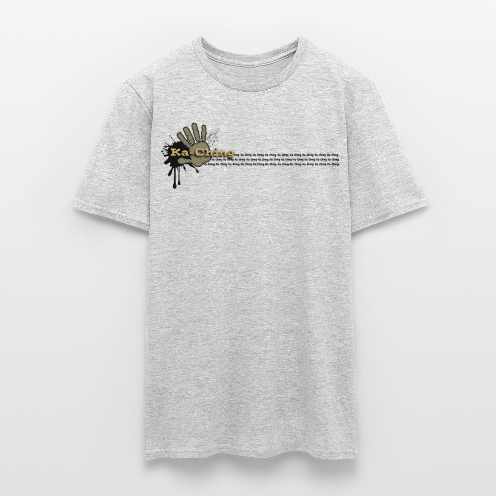 Ka-Ching T-Shirt Ching Gold Logo CHGD-T-02w - heather grey