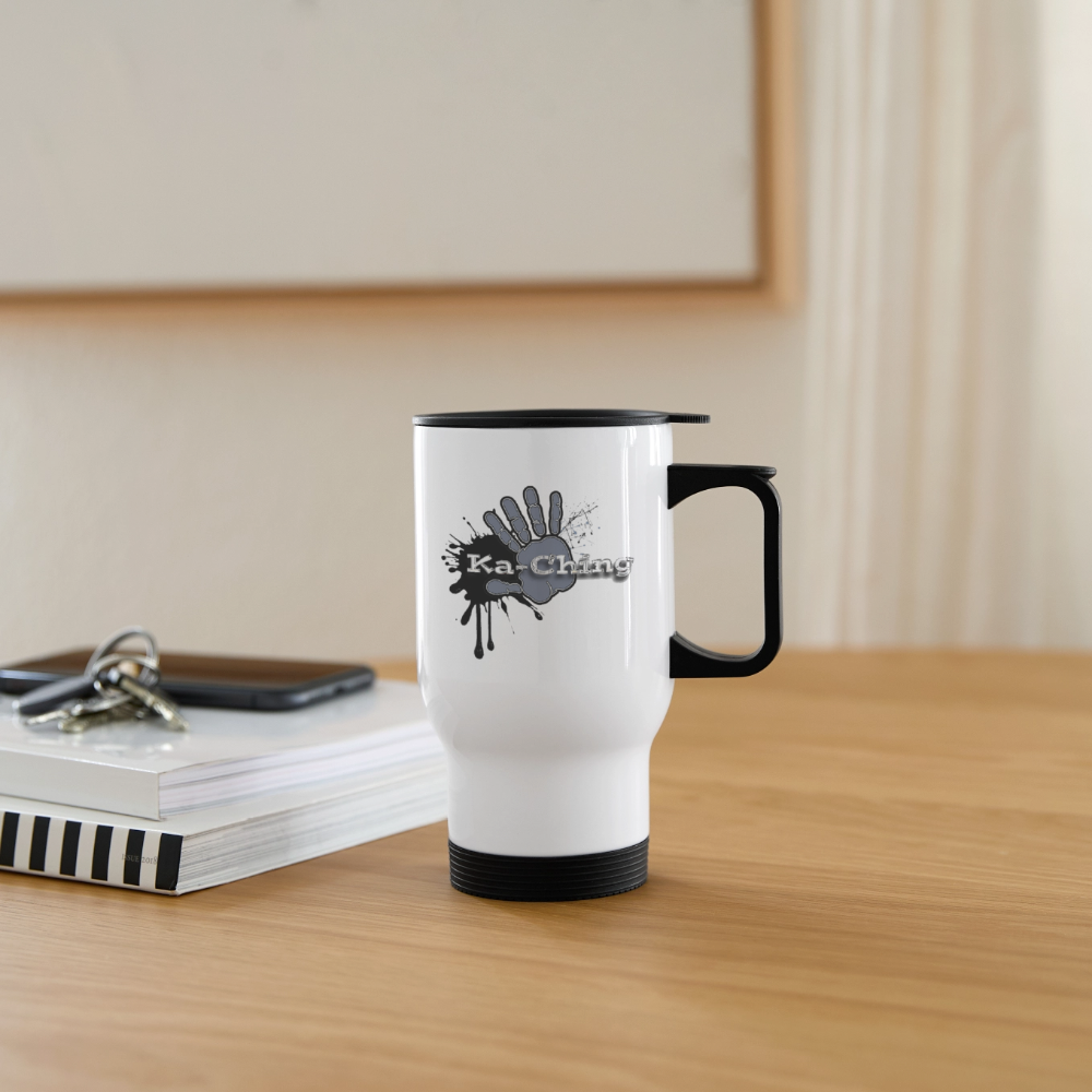 Ka-Ching Travel Mug  Ching SILVER - white