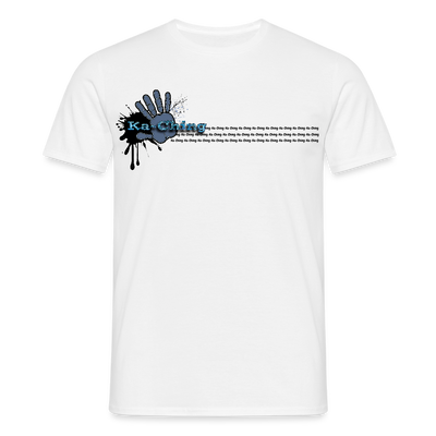 Unisex T-Shirt Ching Blue Logo CHBL-T-05w - white