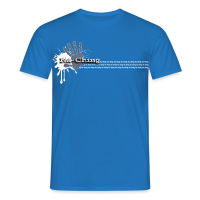 Unisex T-Shirt Ching Silver Logo WH/Dark CHSLR-T-03d - royal blue