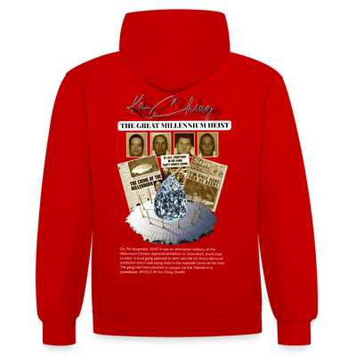 Diamond Range Millenium Heist 2000 Hoodie limited edition - red/white