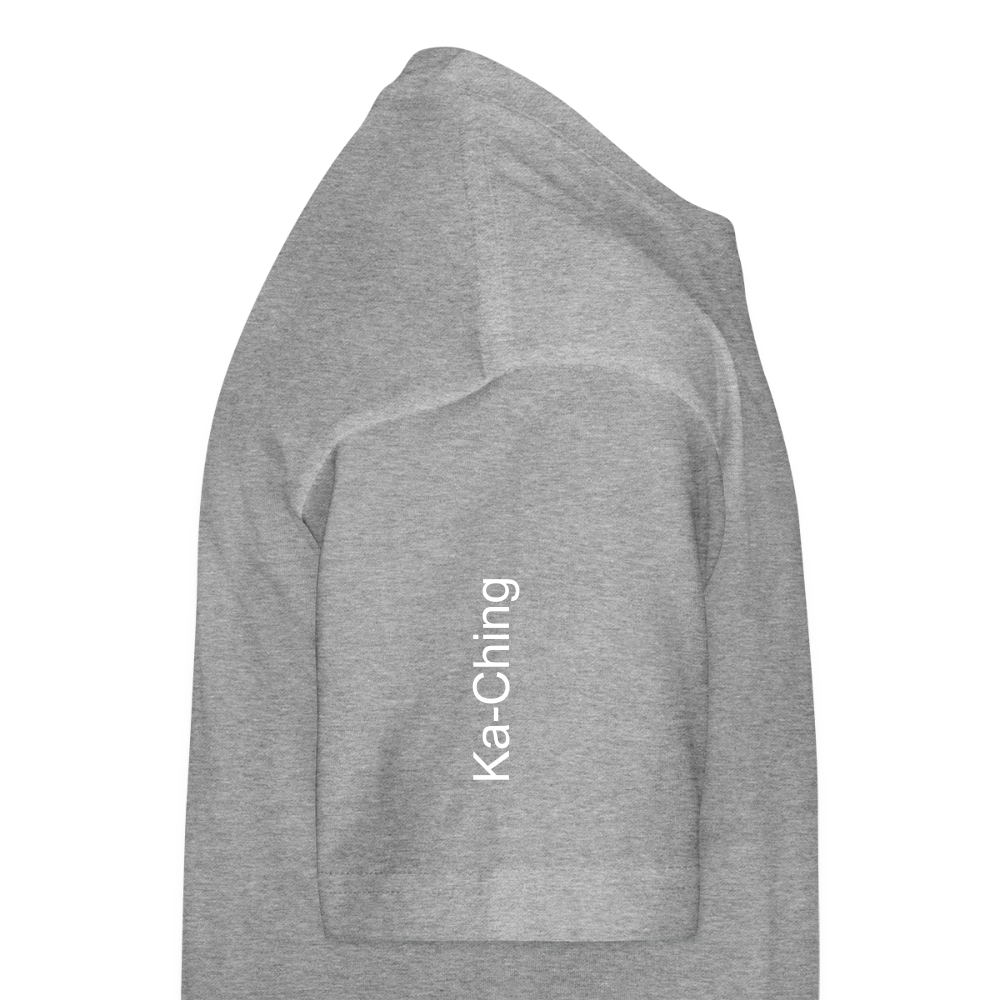 Ka-Ching T-Shirt Ching Green Logo - heather grey