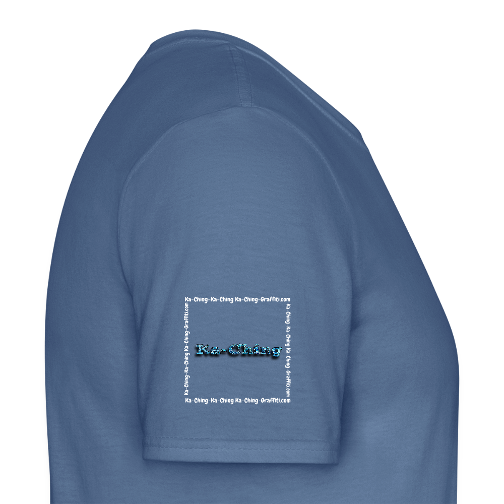 Unisex T-Shirt Ching Blue Logo WH/Dark CHBL-T-05d - dove blue 