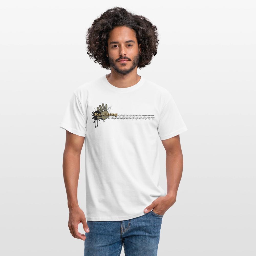 Ka-Ching T-Shirt Ching Gold Logo CHGD-T-02w - white