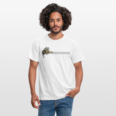 Ka-Ching T-Shirt Ching Gold Logo CHGD-T-02w - white