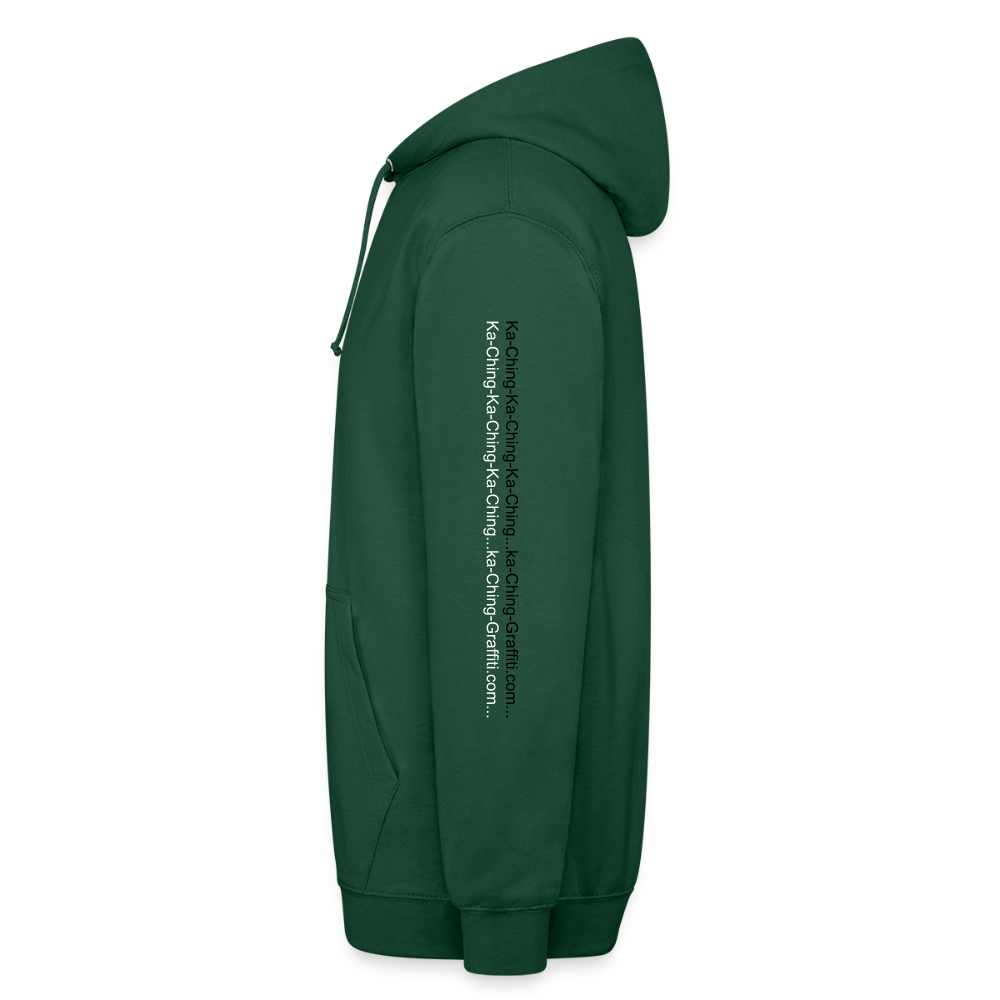 Ka-Ching Unisex Hoodie Ching Bronze logo - bottle green