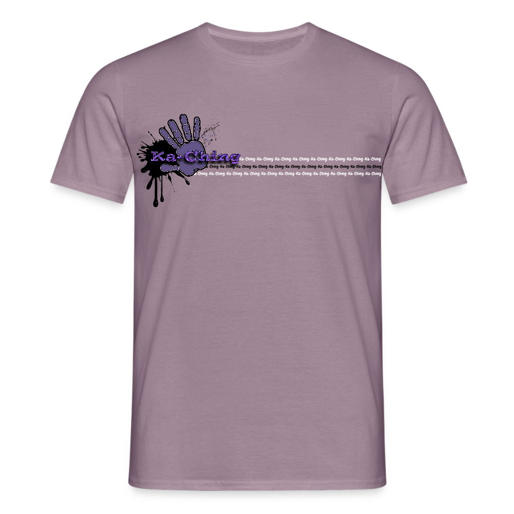 Unisex T-Shirt Ching Purple Logo CHPU-T-06c - purple-grey 