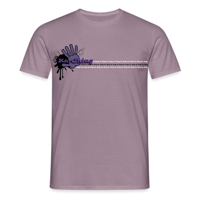 Unisex T-Shirt Ching Purple Logo CHPU-T-06c - purple-grey 