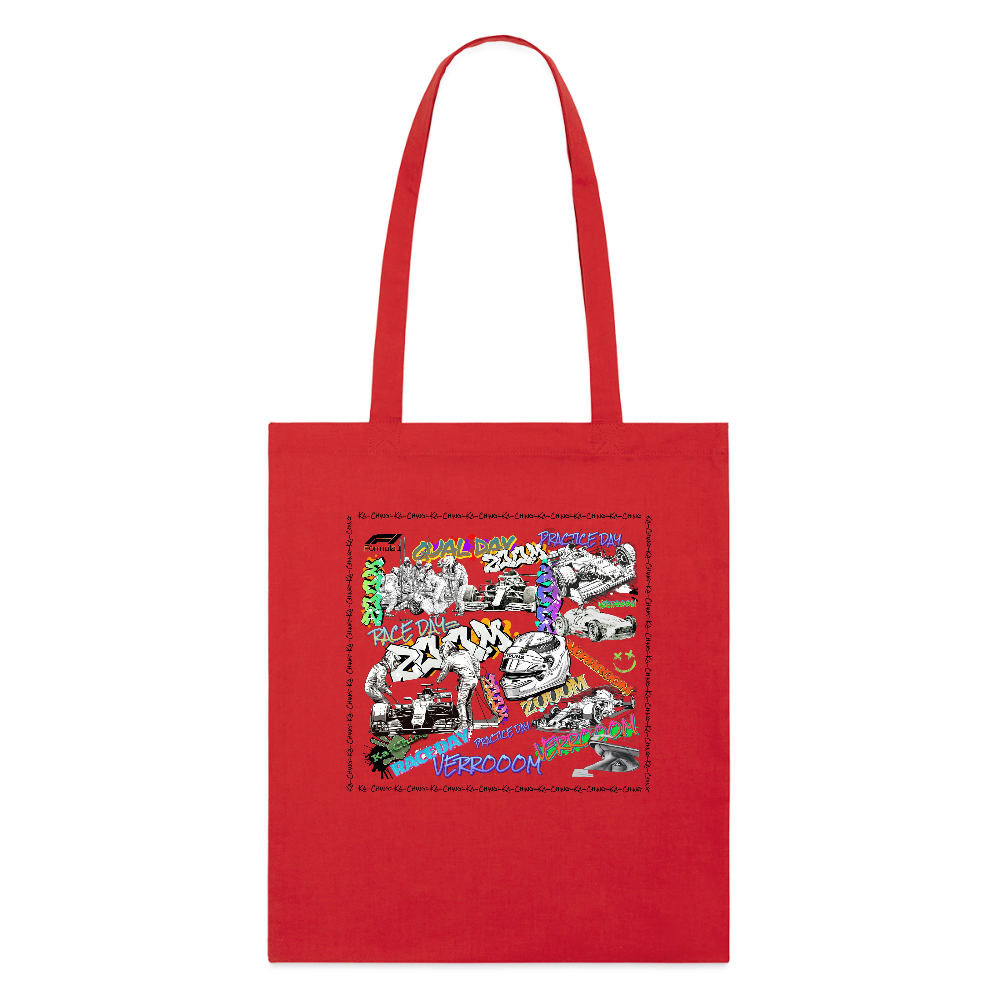 Graffiti F1Tote Bag - red