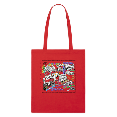 Graffiti F1Tote Bag - red
