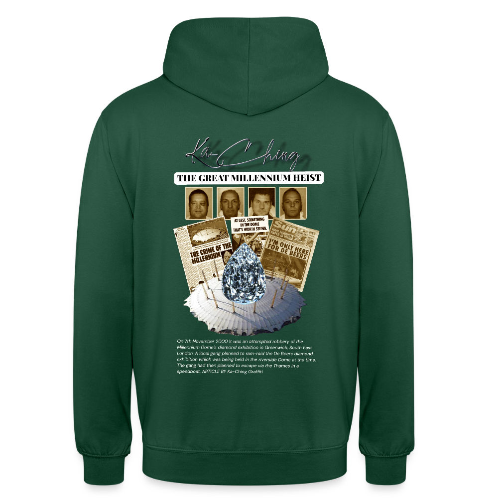 Diamond Range Unisex Hoodie limited editions design 1 - bottle green