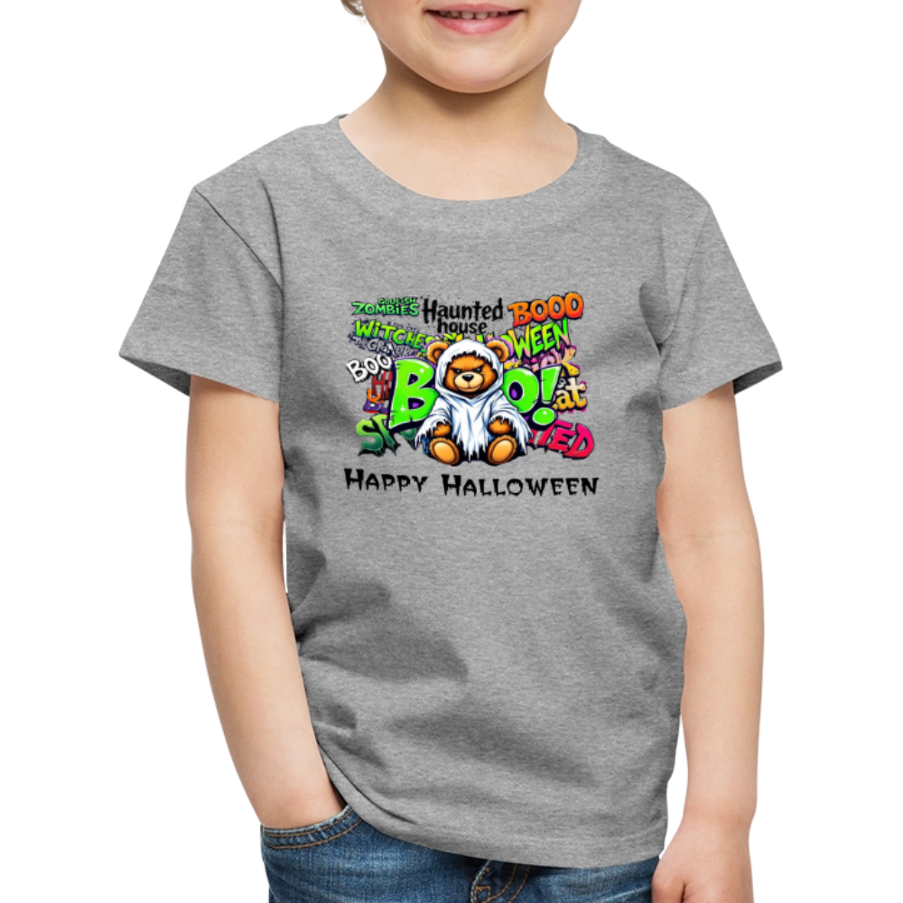Teddie Ghost boo Tee - heather grey