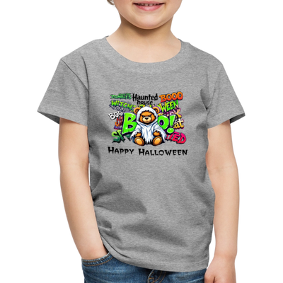 Teddie Ghost boo Tee - heather grey