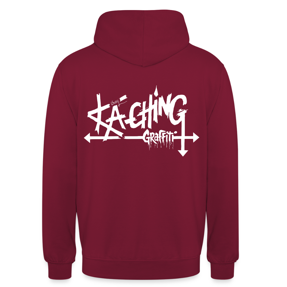 Minimal Range Unisex Hoodie limited Ka-Ching ⁶design - bordeaux