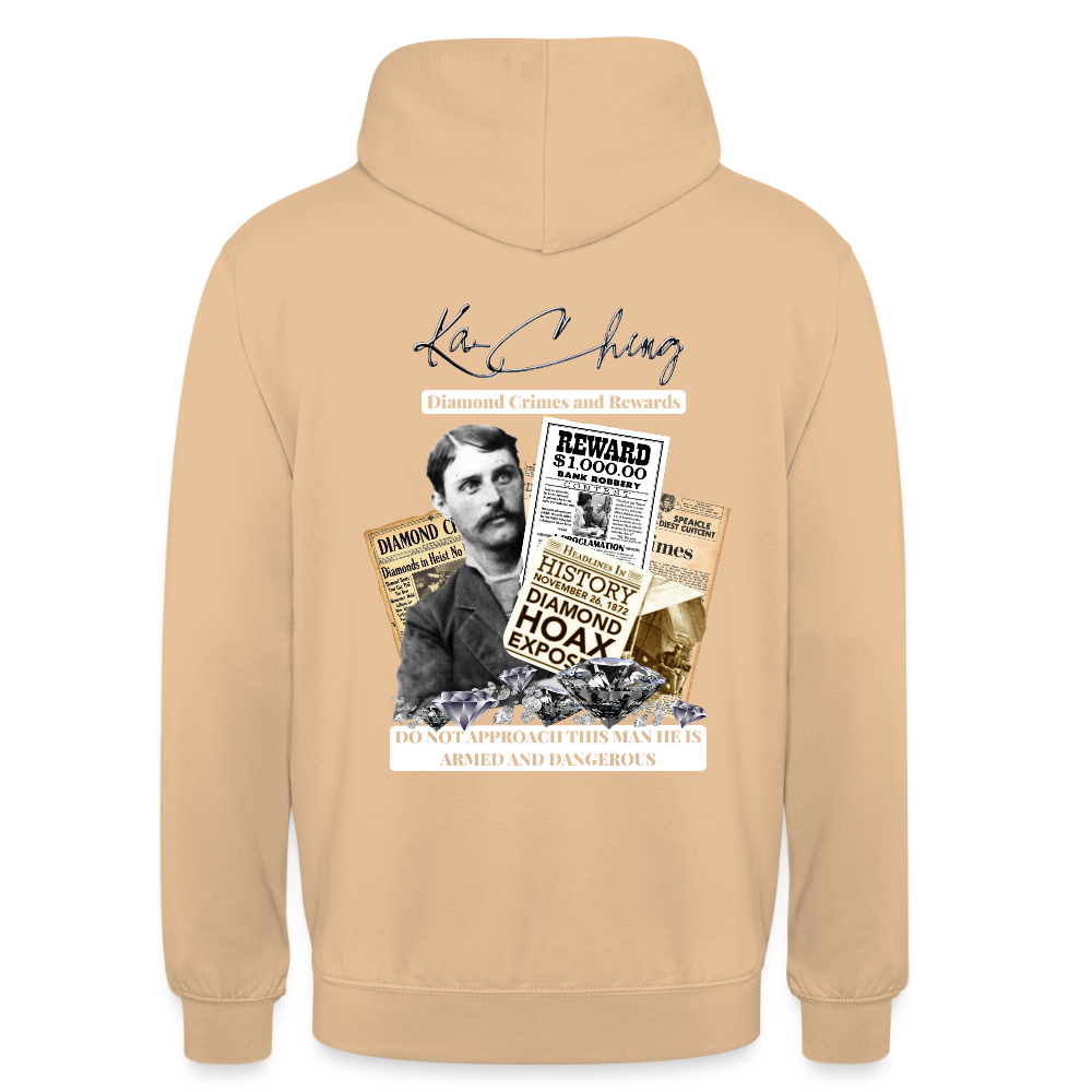 diamond range limited edition Hoodie  design 3 - peach