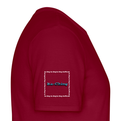Unisex T-Shirt Ching Blue Logo WH/Dark CHBL-T-05d - brick red