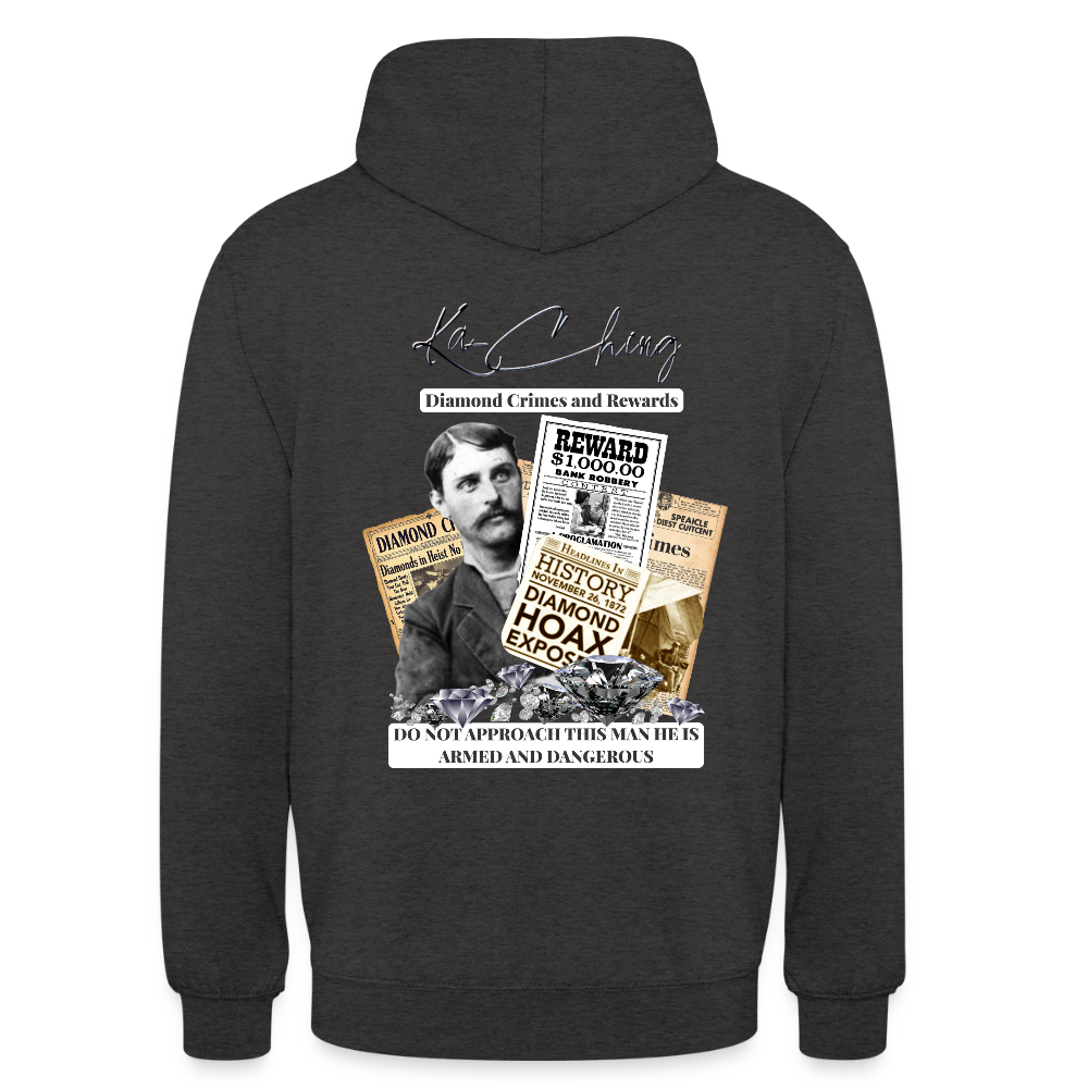 diamond range limited edition Hoodie  design 3 - charcoal grey
