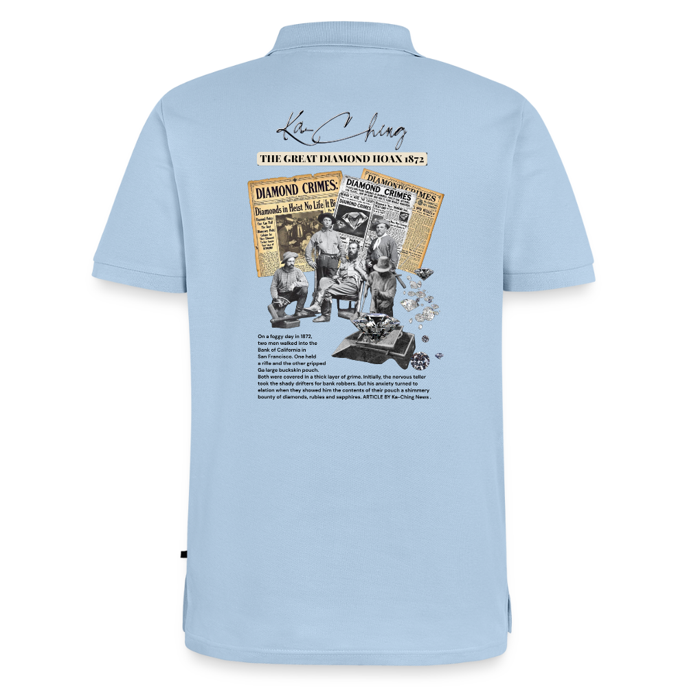 Diamond Range Unisex Polo Tee limited editions design 1 - light blue