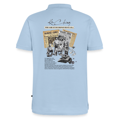 Diamond Range Unisex Polo Tee limited editions design 1 - light blue