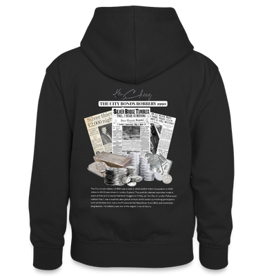 Silver Range City Bonds Robɓery 1990 Hoodie limited edition - black/gold