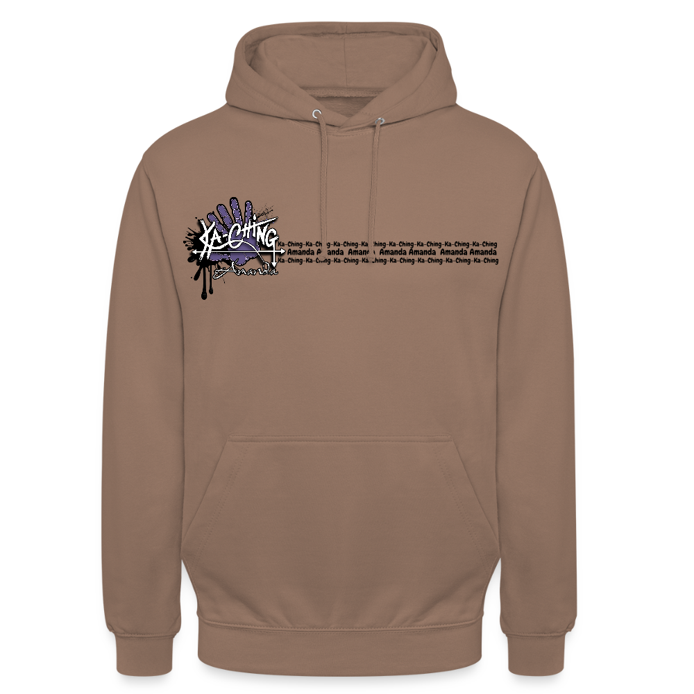 Ka-Ching Unisex Hoodie Ching Purple logo - mocha