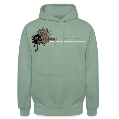 Unisex Hoodie Ching Bronze logo - steel green