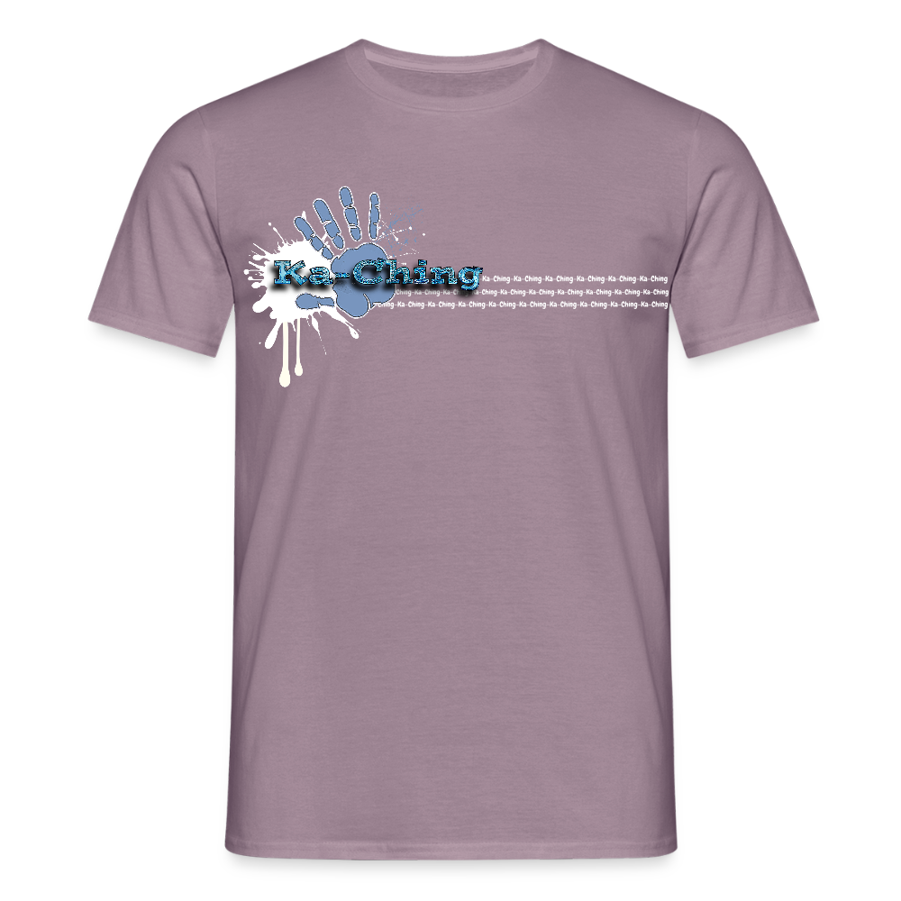 Unisex T-Shirt Ching Blue Logo WH/Dark CHBL-T-05d - purple-grey 