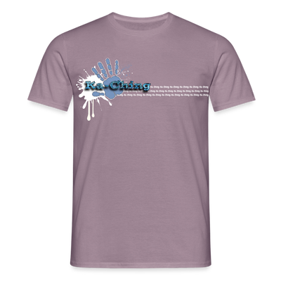 Unisex T-Shirt Ching Blue Logo WH/Dark CHBL-T-05d - purple-grey 