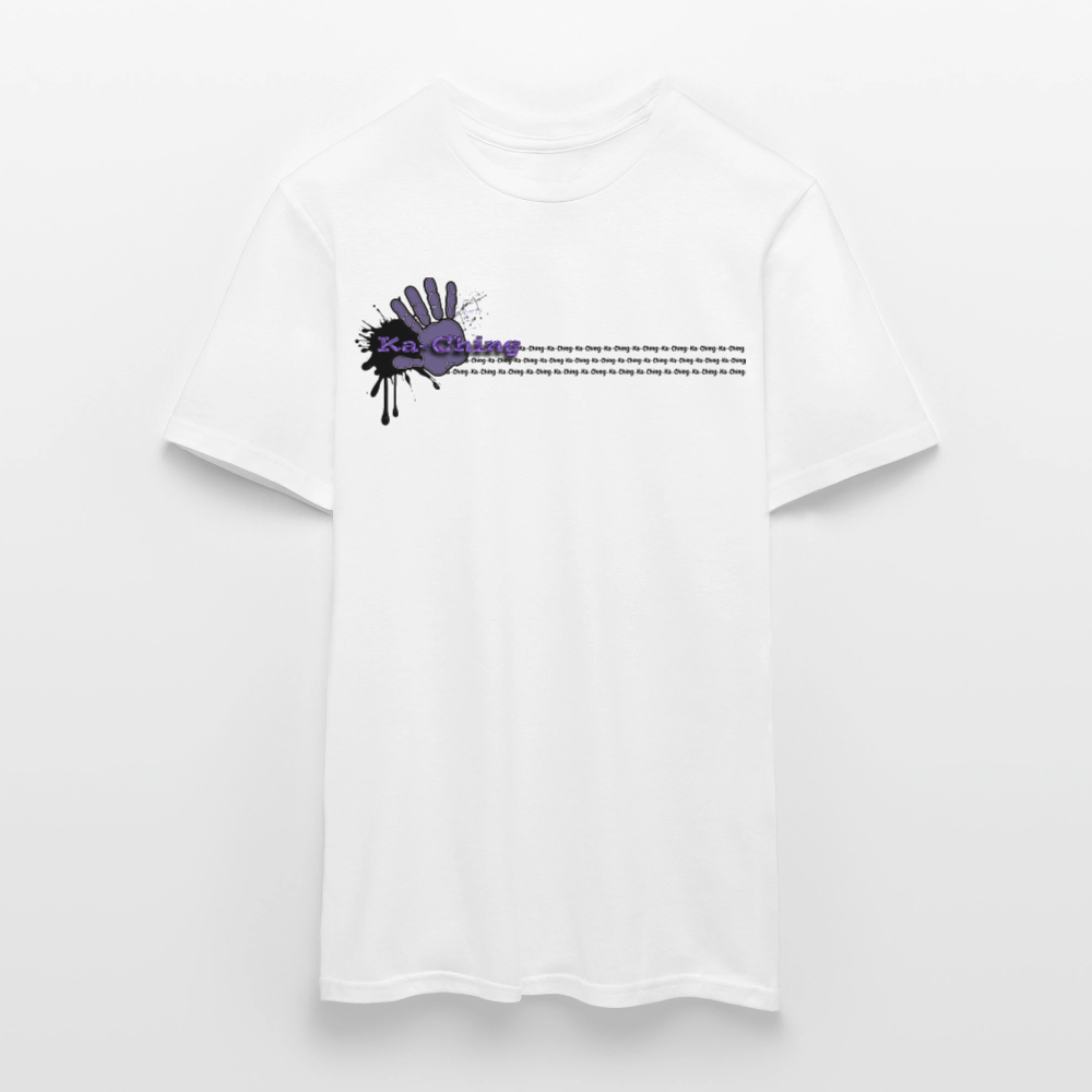 Unisex T-Shirt Ching Purple Logo CHPU-T-06w - white