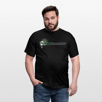 Unisex T-Shirt Ching Green Logo WH/Dark CHGR-T-01d - black