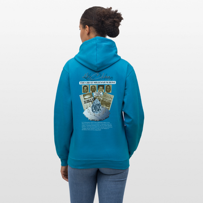 Diamond Range Millenium Heist 2000 Hoodie limited edition - peacock blue/heather grey
