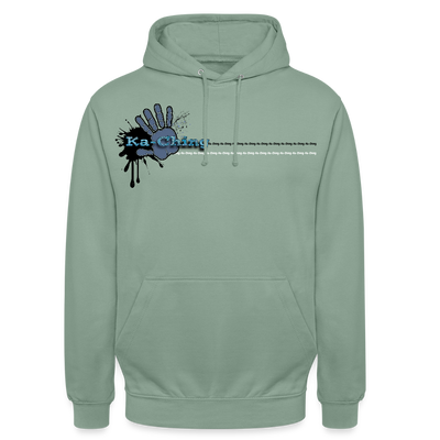 Unisex Hoodie Ching Blue logo - steel green
