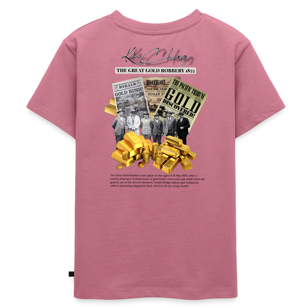 Gold Range The Great Robɓery 1855 Tee limited edition - mauve