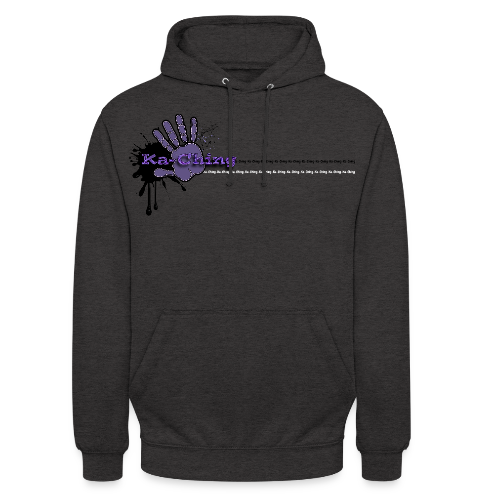 Unisex Hoodie Ching Purple logo - charcoal grey